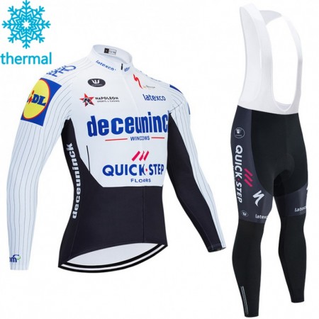 Conjunto Maillot + Culotte largo con tirantes Invierno Termico 2020 Deceuninck-Quick-Step N004